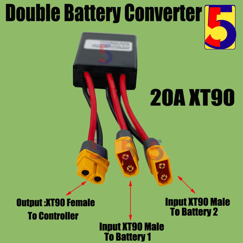 Convertisseur de décharge de batterie double pour vélo électrique