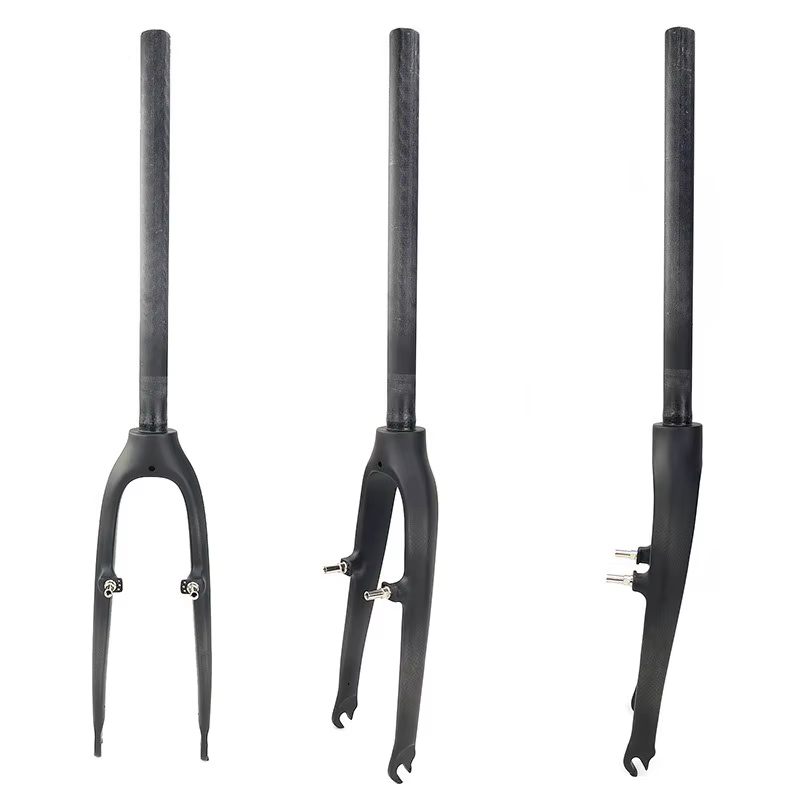 Fourche de vélo pliable en fibre de carbone 3K pour petites roues
