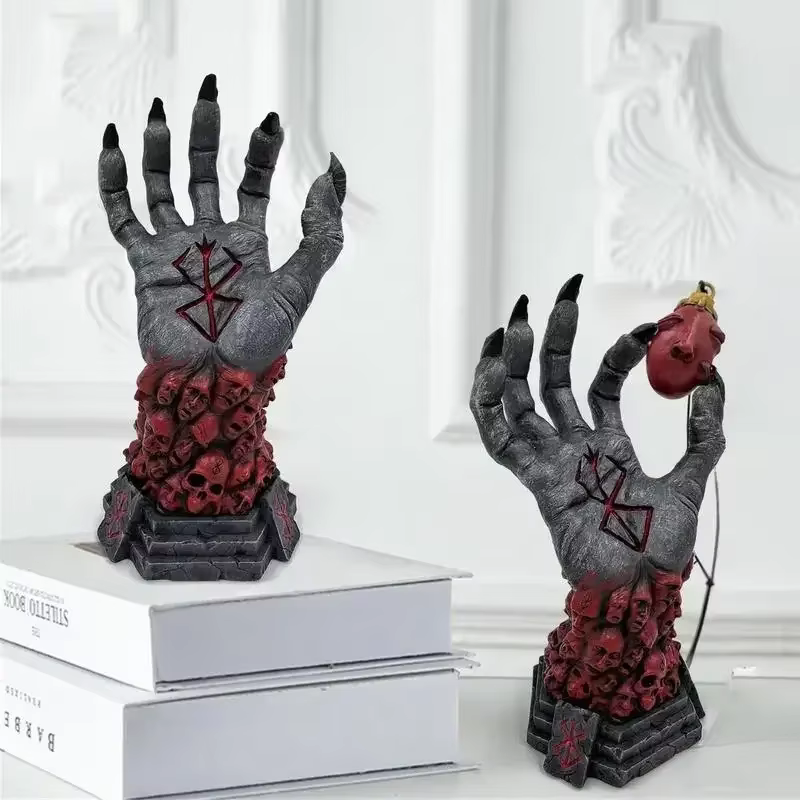 Statues gothiques à main de sorcière ou accessoire, ornement créatif en résine, clés murales esthétiques, support suspendu, cintres de sac, décoration murale pour la maison