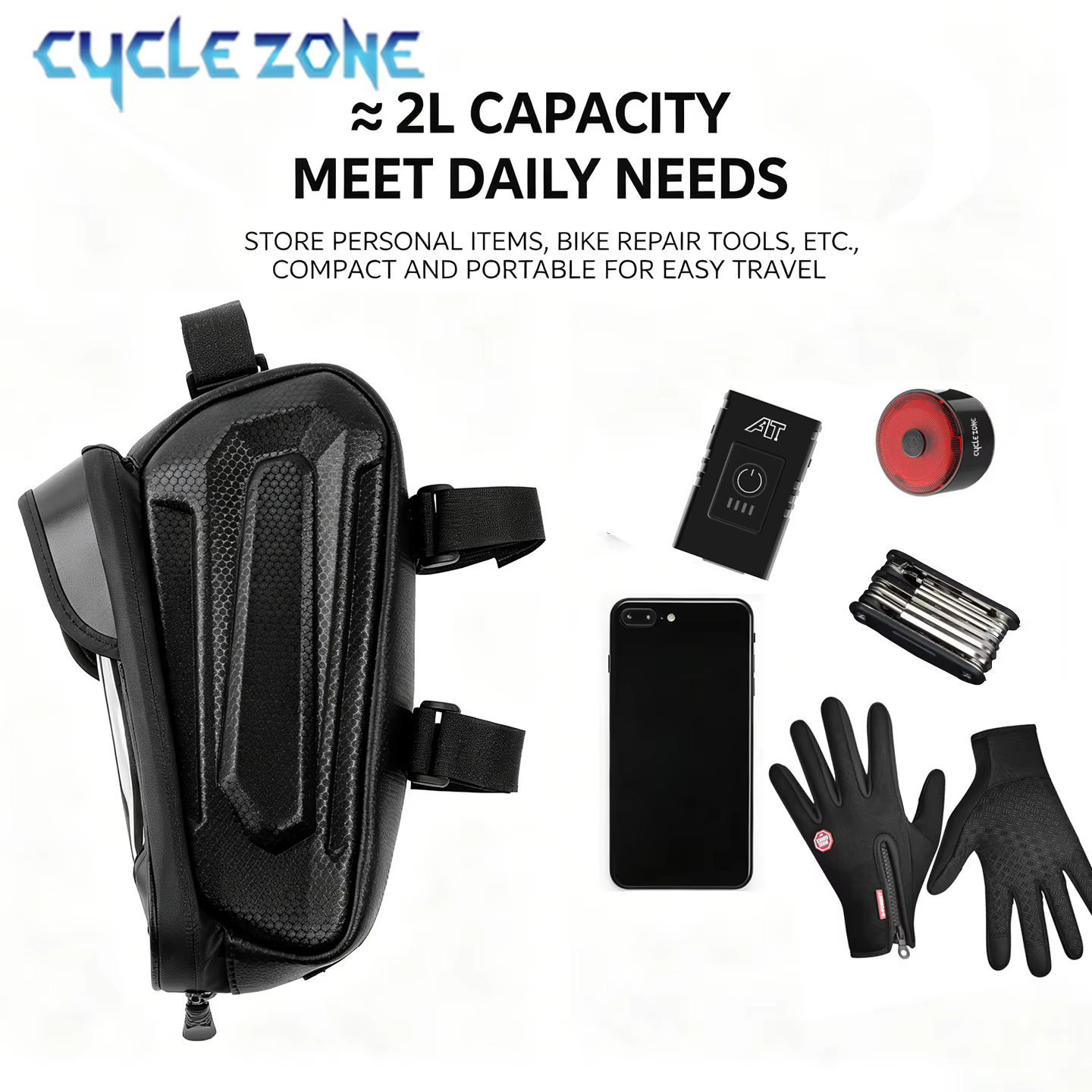 Sacoche de cadre de vélo pour tube supérieur