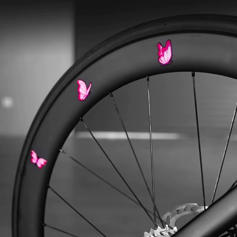 Autocollants pour jantes de vélo à motif papillon