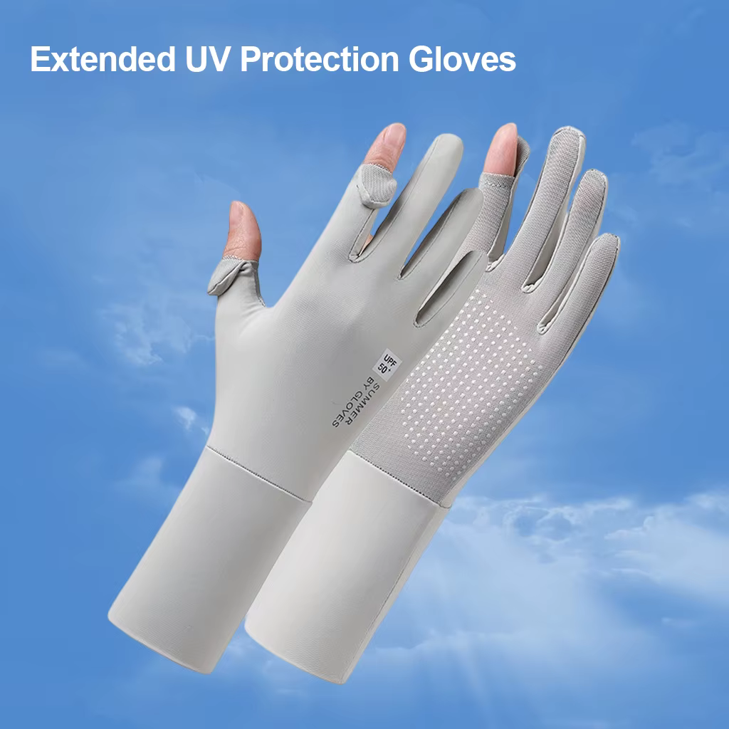 Gants de cyclisme pour femmes en soie glacée