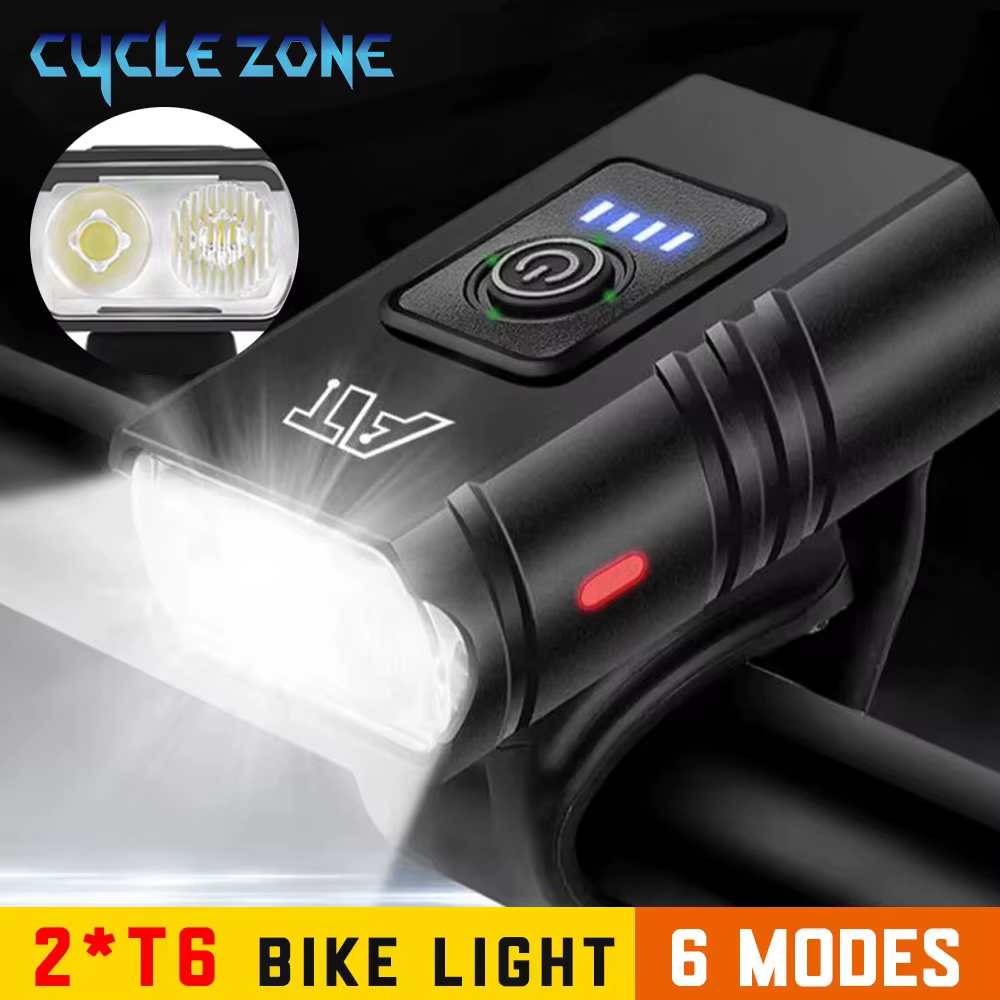 Lampe frontale de vélo LED aste de type C
