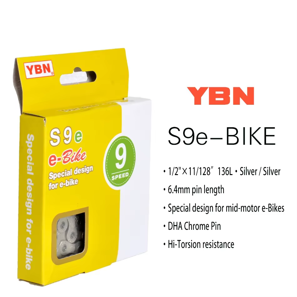 Chaîne de vélo électrique YBN 8/9/10/11/12 vitesses