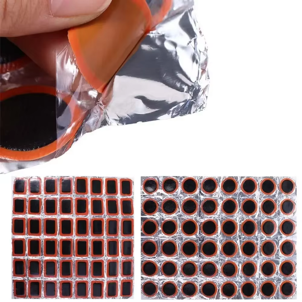 Kit de patchs de vélo professionnels 48 pièces-ensemble de réparation de pneus vulcanisants pour chambres à air