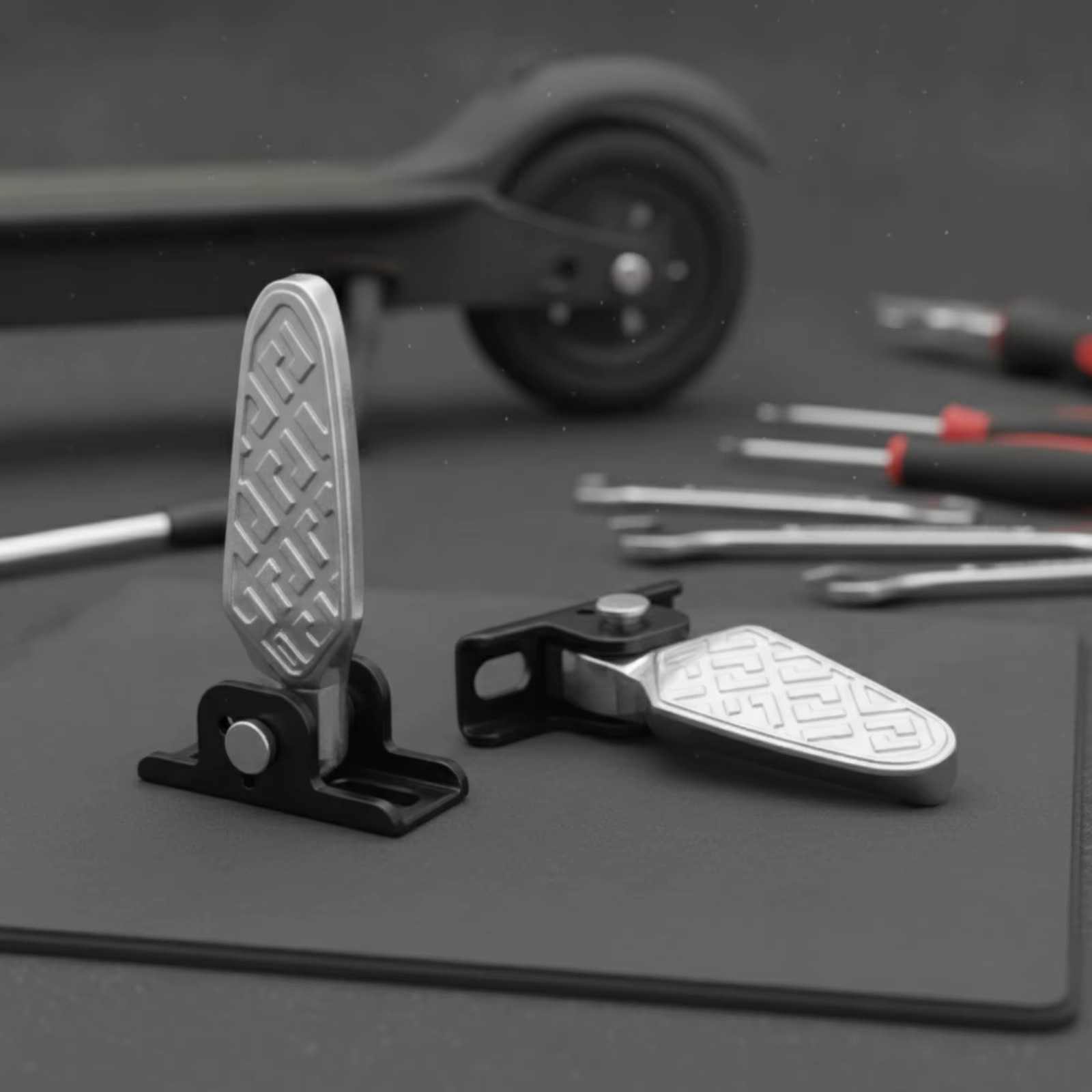 1 paire de pédales arrière de vélo électrique remplacer les composants accessoires en métal vélos plaque de pied