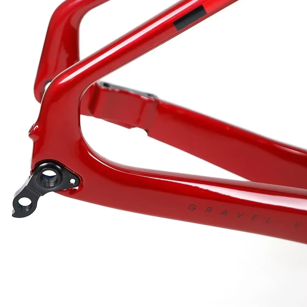Cadre de vélo de gravier en fibre de carbone T900 TWITTER V3 Breaking Wind Racing 40C avec frein à disque à montage plat et axe traversant 12*142mm