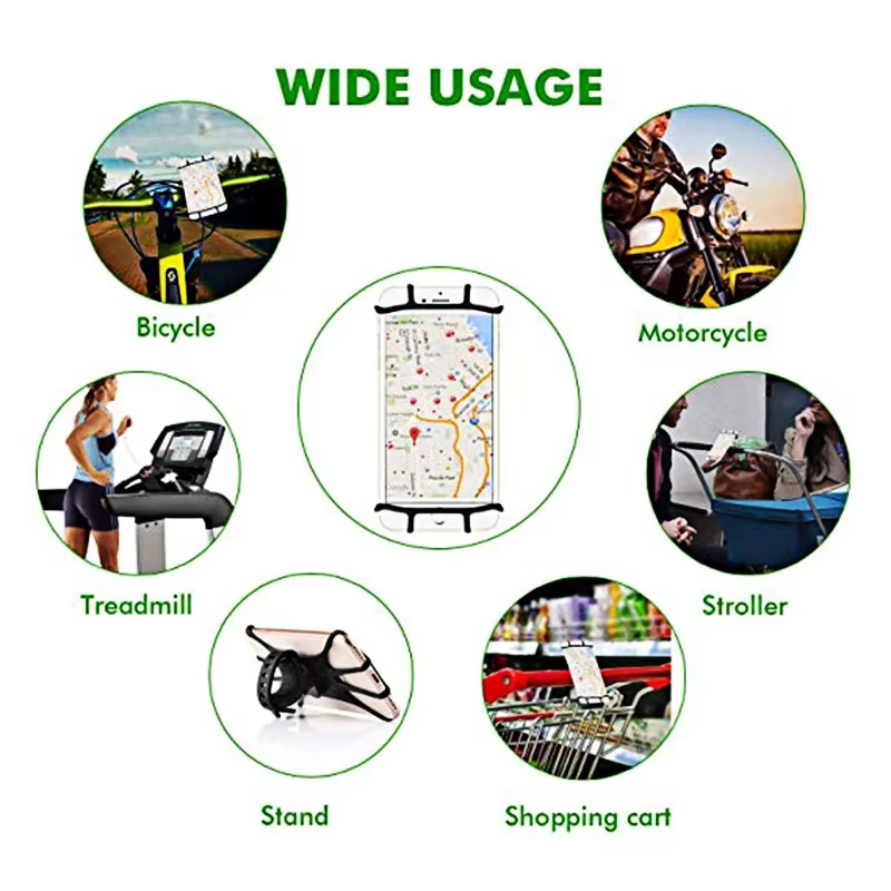 Support de téléphone de vélo en Silicone moto pour IPhone 13 11 pro max 7 8 15 14X16 12 support de téléphone portable vélo GPS Clip montage rapide
