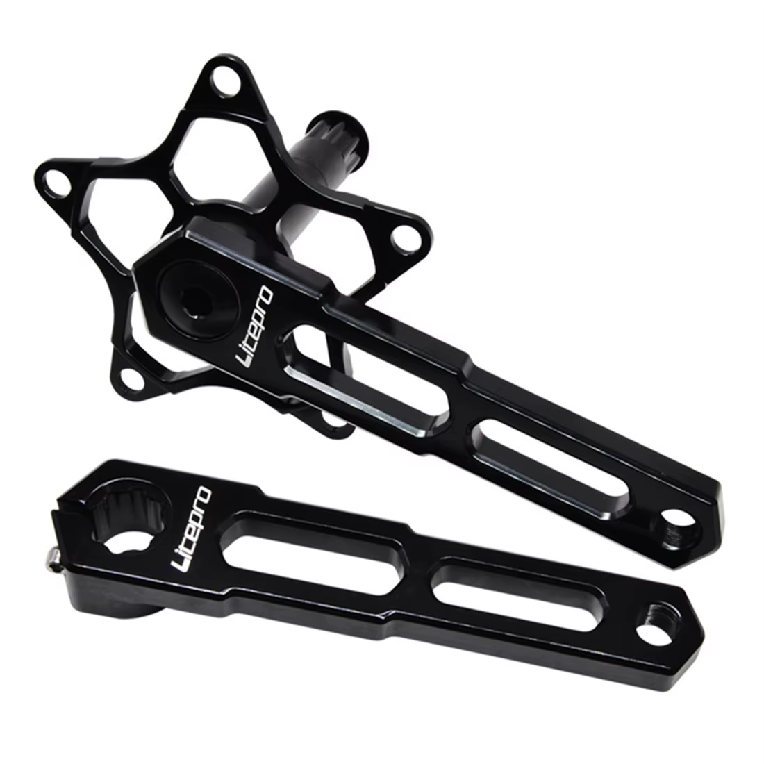 JKLapin Litepro – manivelle de vélo pliante en alliage d'aluminium à cinq griffes
