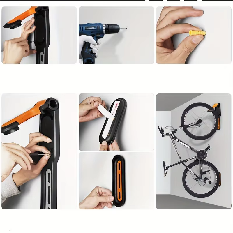 Support mural de vélo pliable