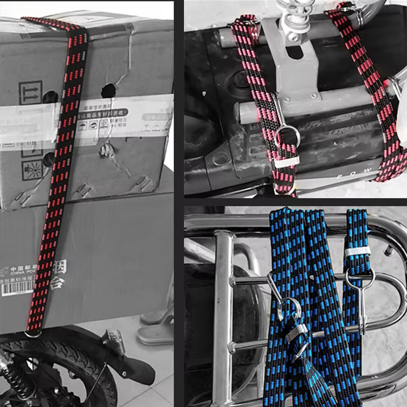 Crochets de corde de bagages en caoutchouc élastiques pour moto
