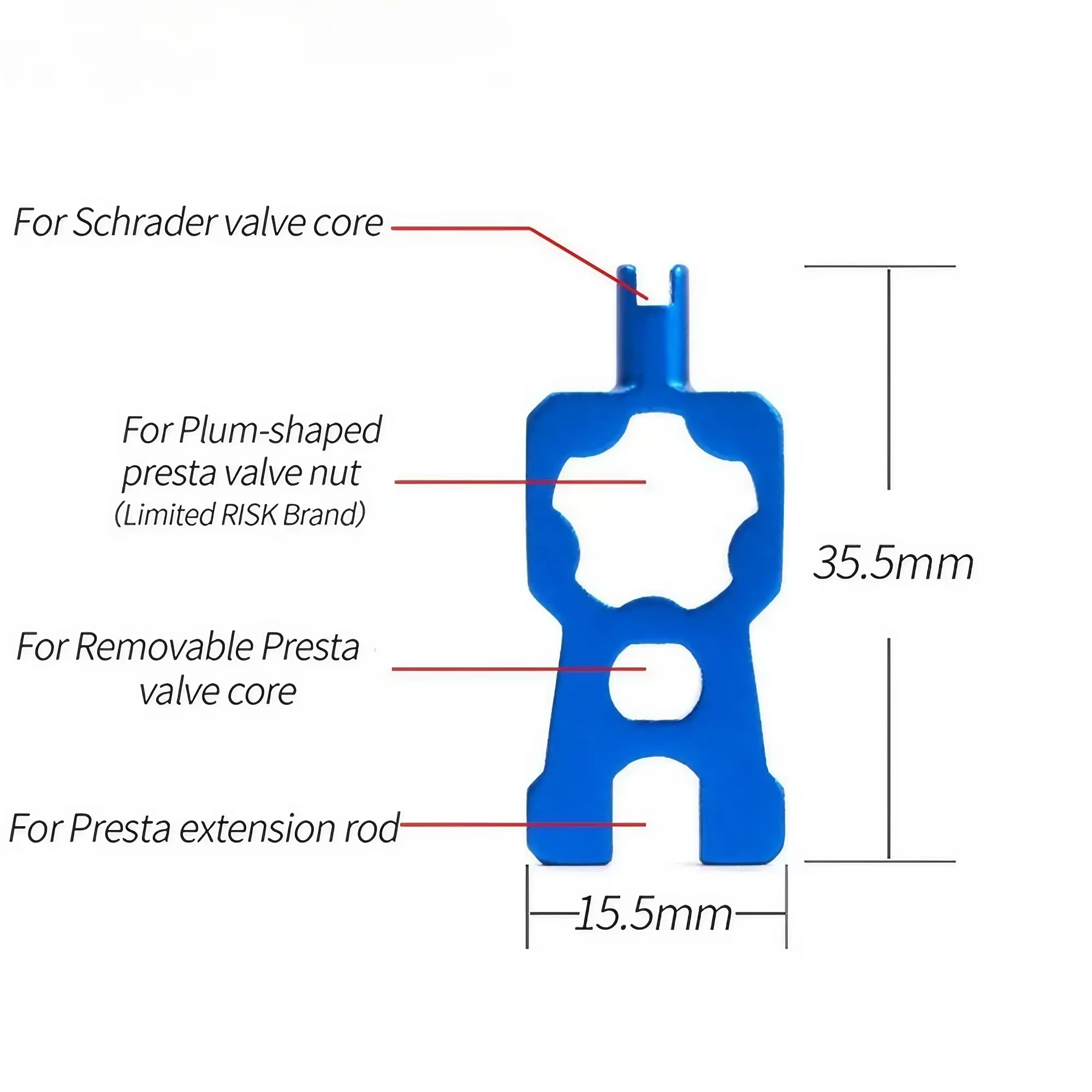 Outils de réparation portables de Valve de vélo 4 en 1
