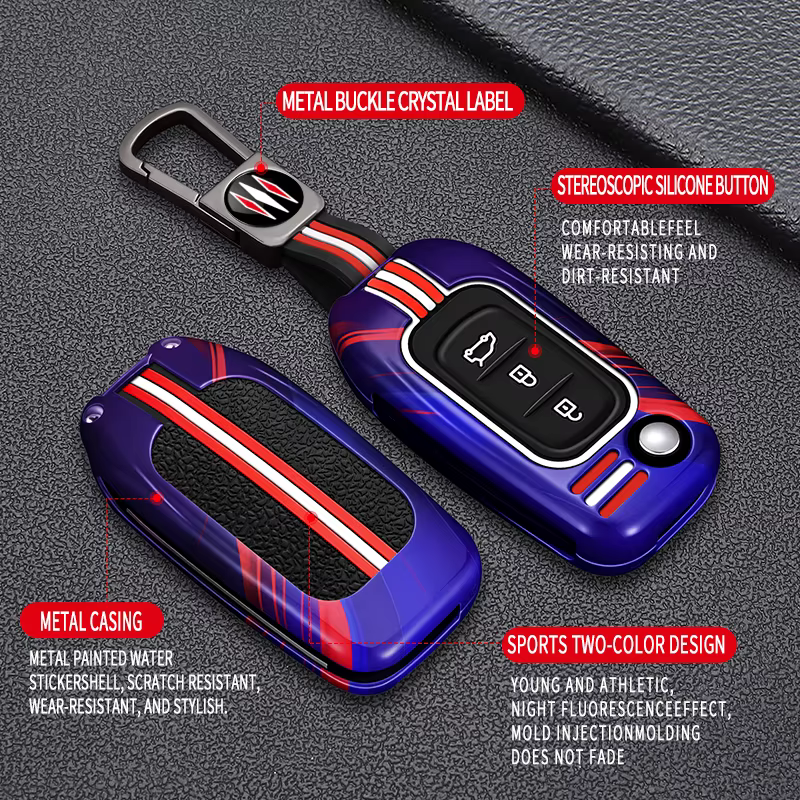 Coque de clé de voiture adaptable pour Renault Dongfeng Koleos, Koleos E, Captur EX1, étui de remplacement pour clé de voiture avec boucle