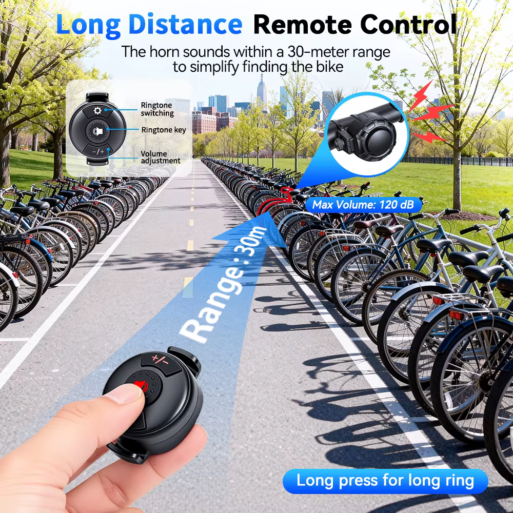 Sonnette de vélo électrique Rockbye 120 dB