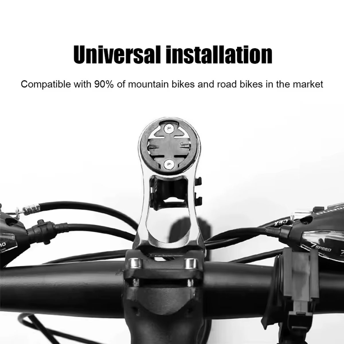 Support de guidon de vélo en alliage d'aluminium pour compteur de vitesse et fixation de phare