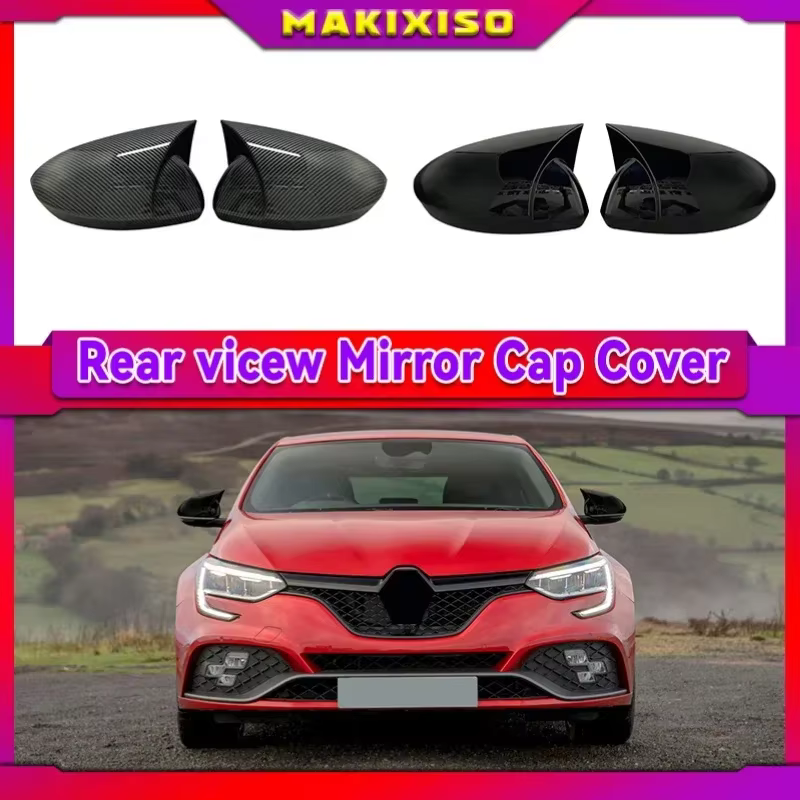 Pour Renault Megane 4 2016 2017 2018 2019 2020, accessoire de coque de rétroviseur, étui noir brillant, protection de voiture