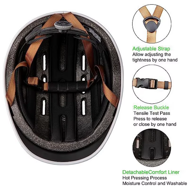 Casque de vélo Casque de vélo City Road Skateboard réglable Casque d'équitation certifié de sécurité pour enfants et