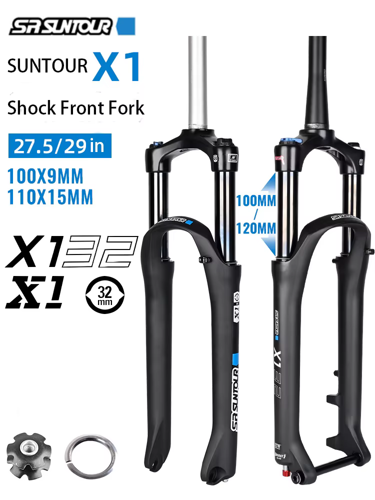 SR SUNTOUR X1 XCR fourche avant de vélo 27.5/29 pouces ressort d'huile amortisseur