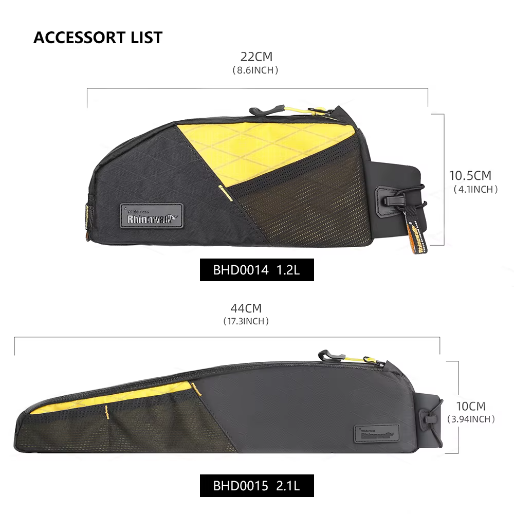 Rhinowalk 1.2L/2.1L sac de Tube supérieur avant de vélo résistant à l'eau pour bagages