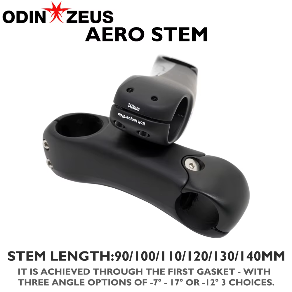 Tige de vélo de route Aero en carbone -17 ° à -7 ° Support d'ordinateur GPS réglable de 31