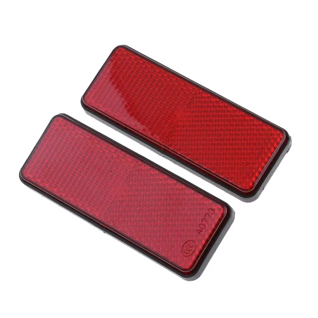 Réflecteur carré en plastique rouge pour scooter RL, 2 pièces, nouveauté