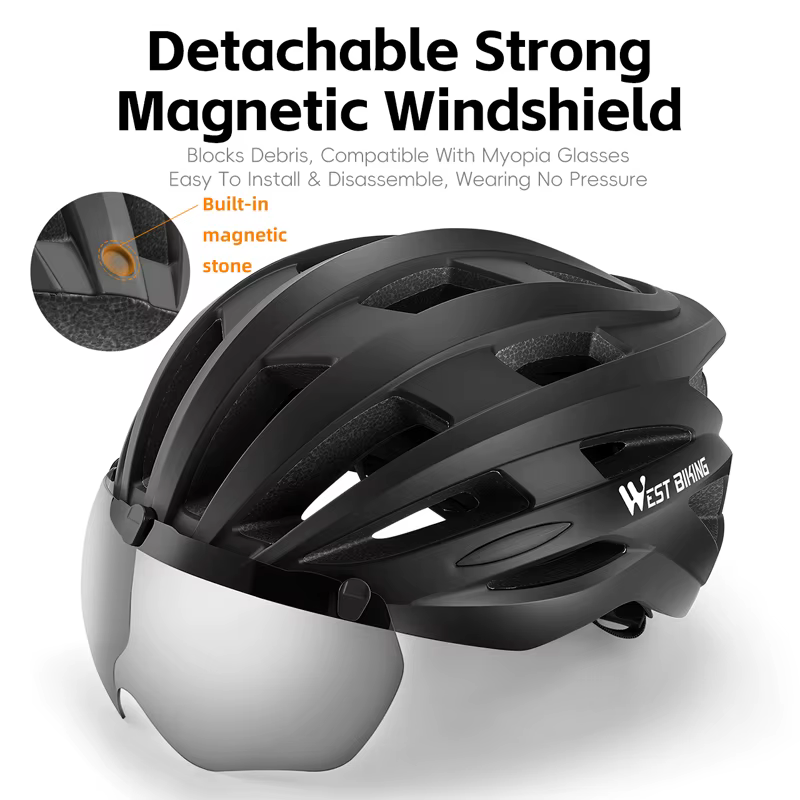 Casque de vélo extra large WEST BIKING pour tour de tête de 62-65 cm