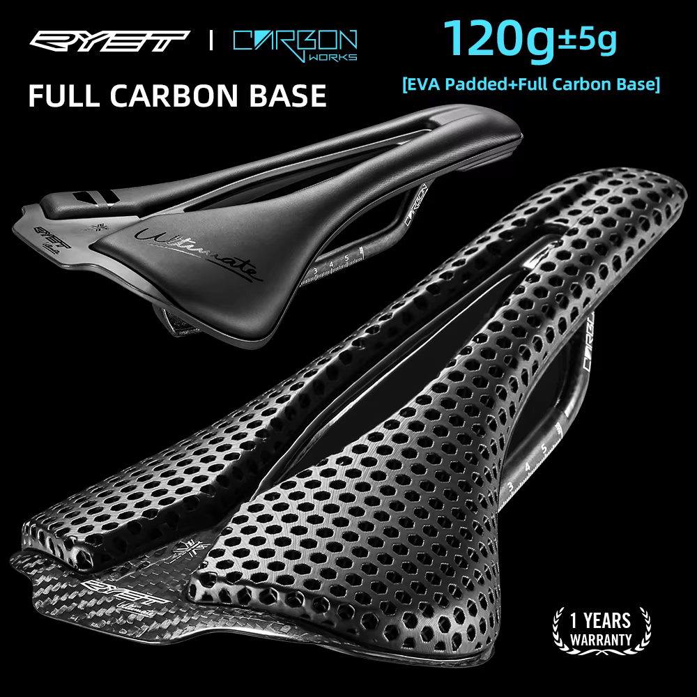 RYET selle de vélo imprimée en 3D ultralégère 120g