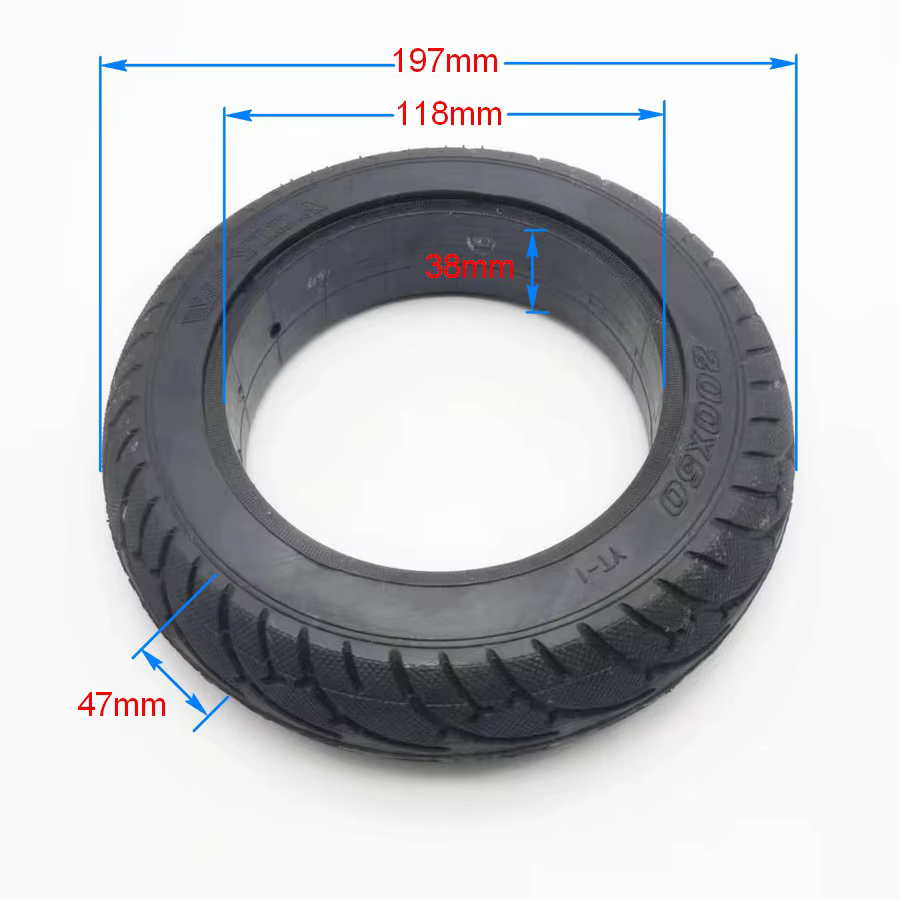 200x50 YIDA YT-1 pneu solide antidéflagrant pour Scooter électrique pliant Kugoo Speedway 8 pouces