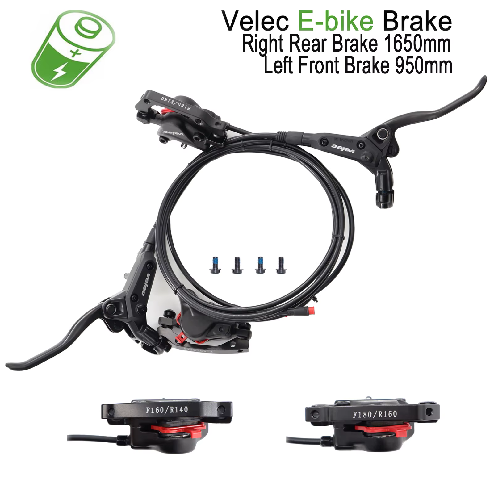 Ensemble de freins à disque hydrauliques Velec EBike pour vélo