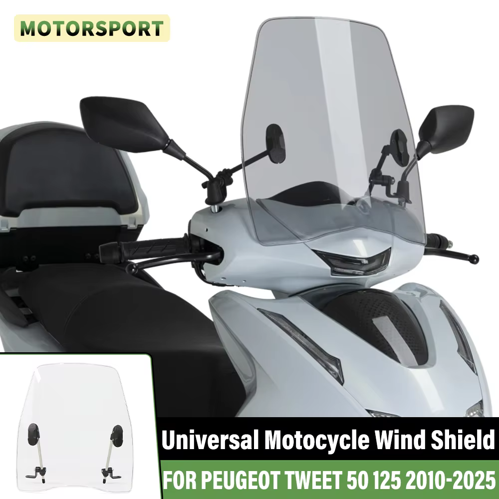 Kit de pare-brise élargi pour scooter électrique, pour PEUGEOT TWEET 50 125 2010-2025, pare-brise avant, déflecteur de vent