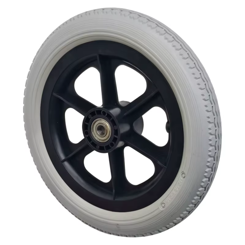 Pneus solides gris non gonflables de 12 1/2 x 2 1/4, adaptés au remplacement des pneus de trottinettes électriques, résistants à l'usure et antidérapants.