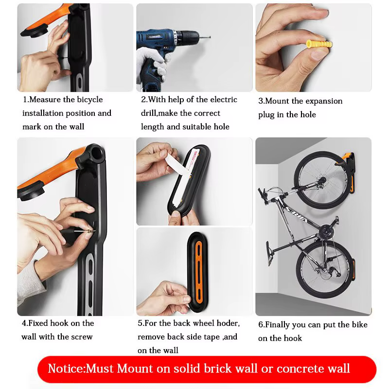 OFFBONDAGE Bicycle Wall Mount Rack Road MTB Bike