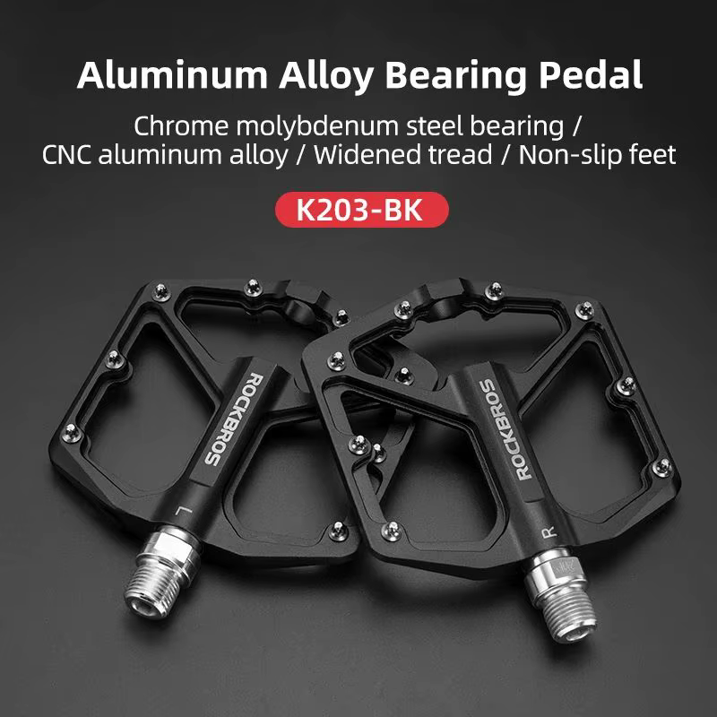 ROCKBROS pédales de vélo en alliage d'aluminium anti-dérapant