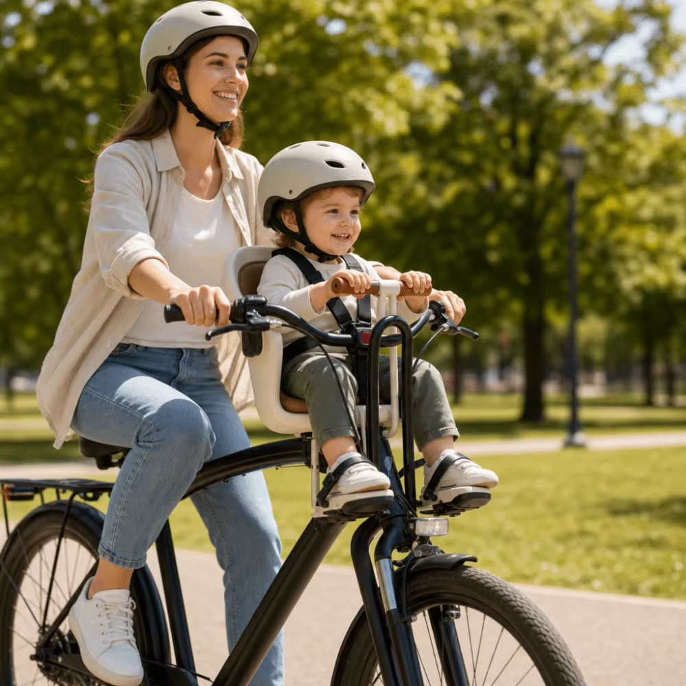 Siège de vélo unisexe avant avec accoudoir rembourré