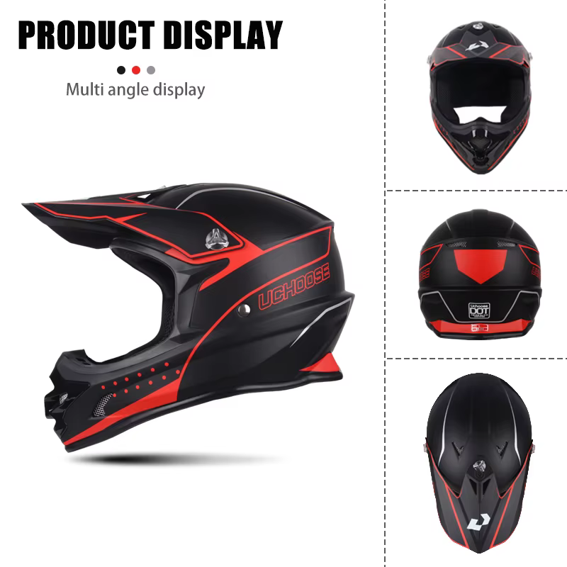 UCHOOSE tout-terrain montagne intégral casque de motobiker classique vélo vtt