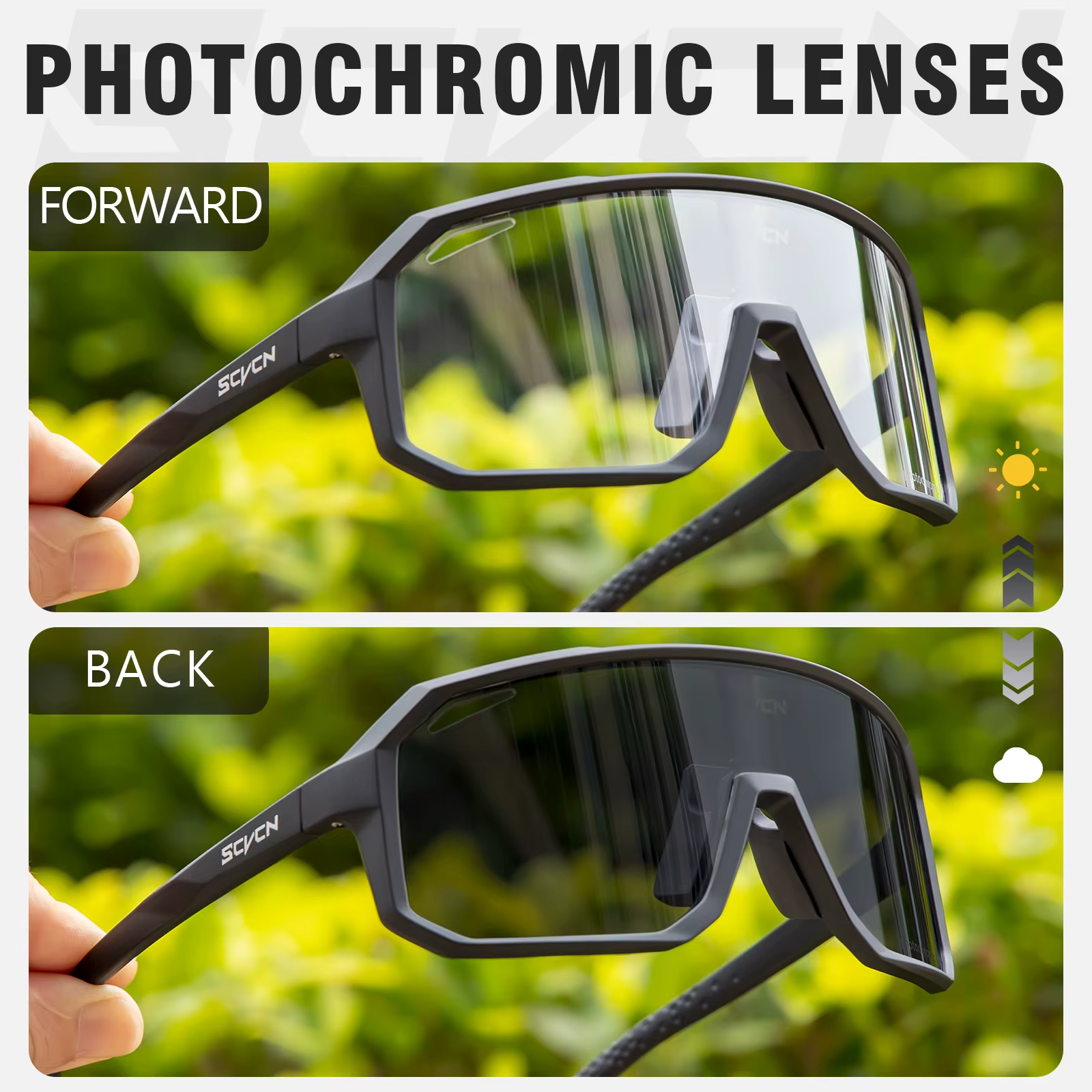 SCVCN lunettes de cyclisme photochromiques vélo