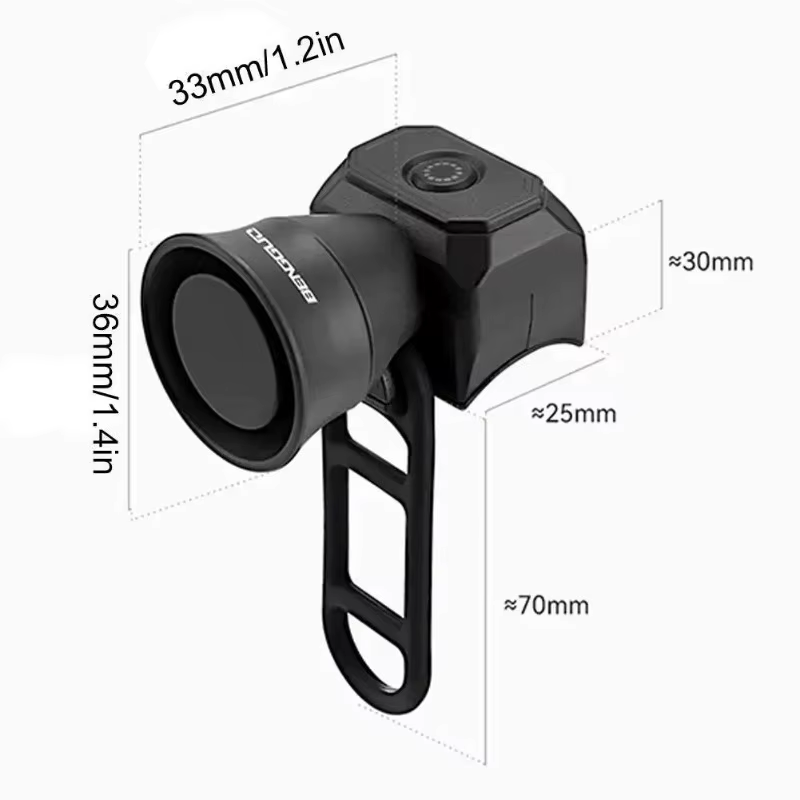 Klaxon de vélo électrique rechargeable 120 dB