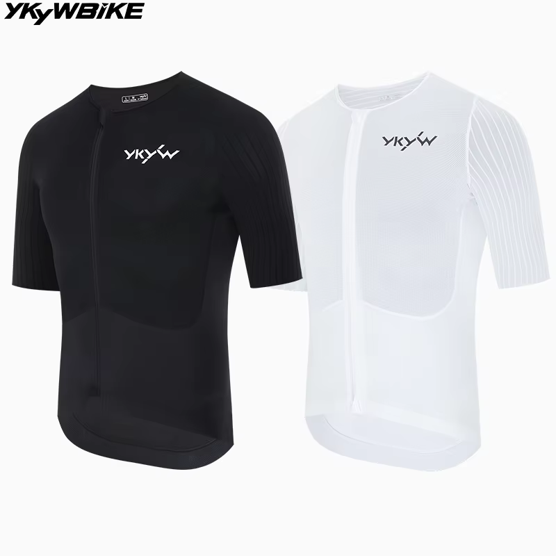 YKYWBIKE maillot de cyclisme d'été pour hommes léger à manches courtes chemise de vélo niveau de course