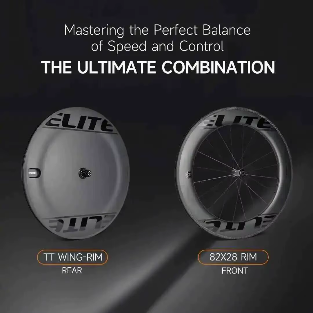 Roues ELITEWHEELS AERO-TT en fibre de carbone pour triathlon