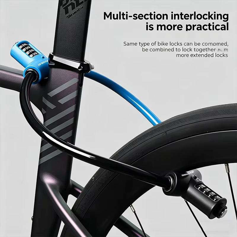 Antivol à combinaison 4 chiffres pour vélo - Cadenas universel robuste pour VTT/trottinette/moto - Protection
