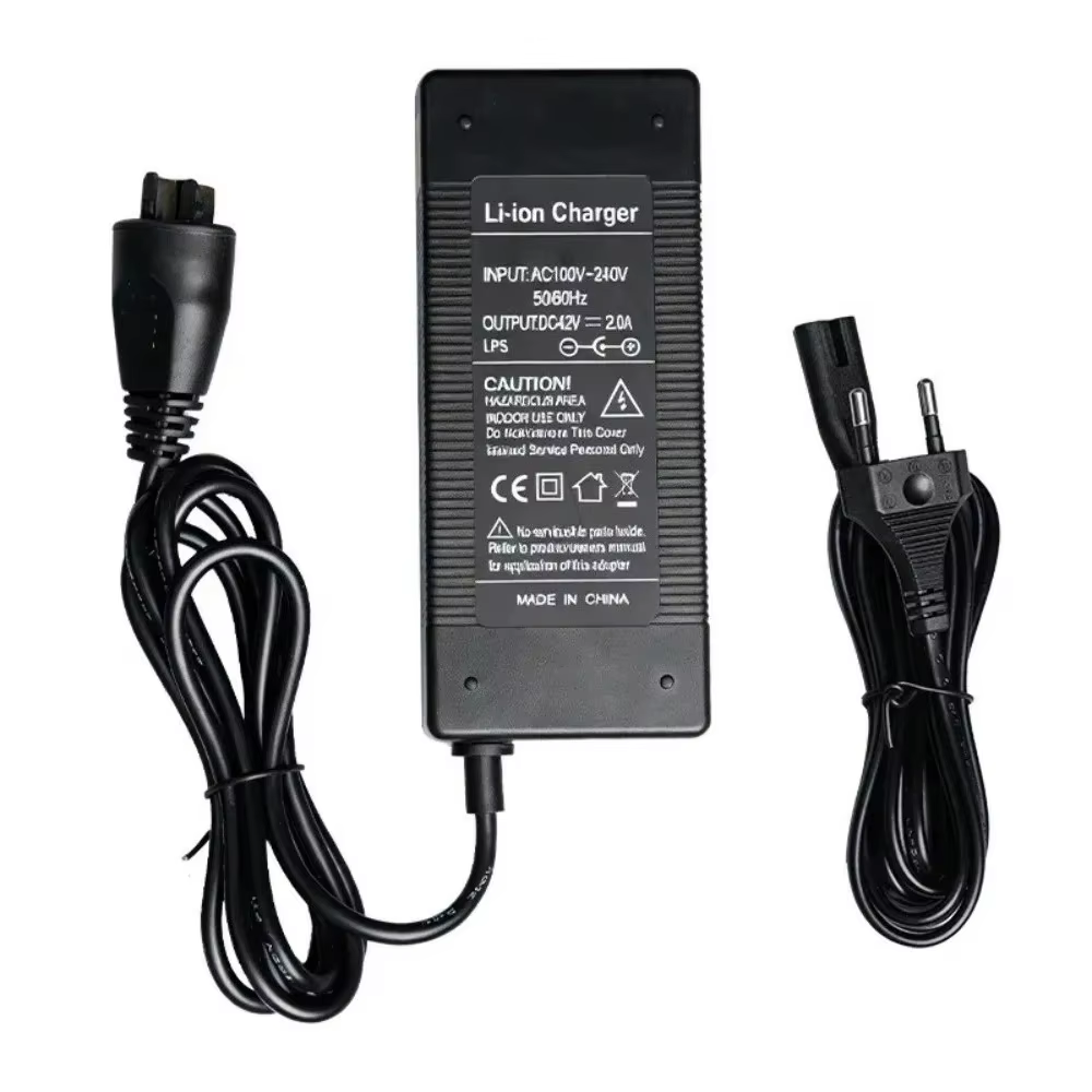 Chargeur de vélo électrique 42V 2A compatible avec les batteries Bosch Active/Performance Line 36V pour vélos électriques