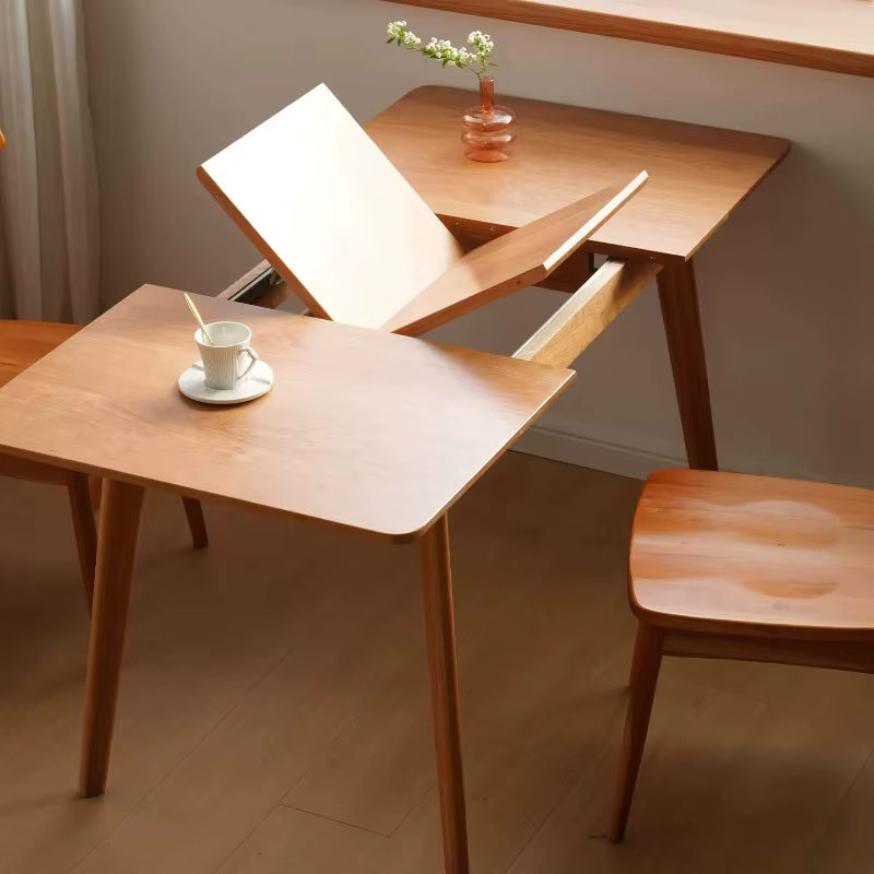 Petite table de petit-déjeuner portable, pliante, rétro, extensible, en bois, pour cuisine, salle à manger, mobilier d'hôtel