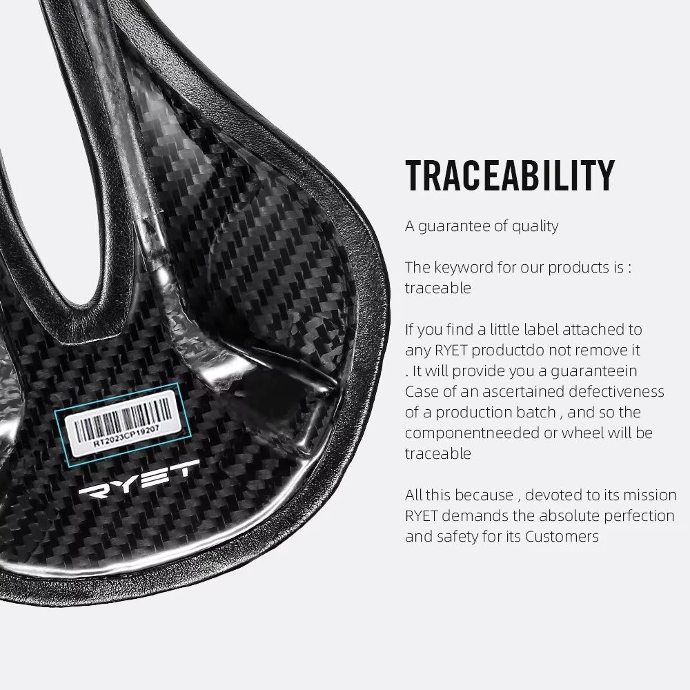 Selle de vélo RYET 143/155MM entièrement en carbone super légère 134g/140g pour route et VTT