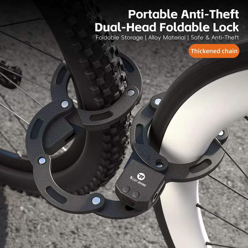 WEST BIKING Antivol pliable pour vélo avec support