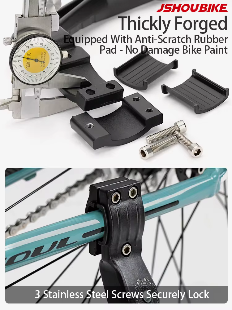JSHOUBIKE béquille de vélo réglable en alliage d'aluminium vtt/neige/vélo pliant/vélo électrique repose-pieds latéral