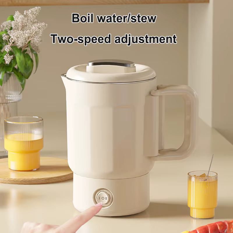 Nouveau 800ml 3 in1 bouilloire électrique 304 en acier inoxydable pliant bouilloire de voyage Portable ménage multi-fonction marmite marmite