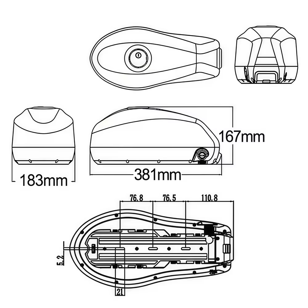 Batterie Ebike 21700 Haute Capacité 72V 60V 52V 48V 36V 40Ah 30Ah 20Ah pour Vélo Électrique et Trottinette