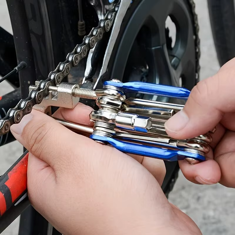 Kit d'outils de réparation de vélo multifonctionnel Portable 11 en 1