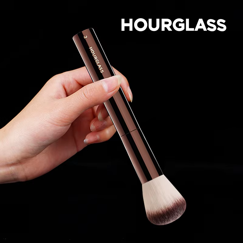 Pinceau de maquillage sablier-pinceau de fond de teint/blush No.2, en Fiber douce et respectueuse de la peau, Design de mode, brosse simple pour le visage