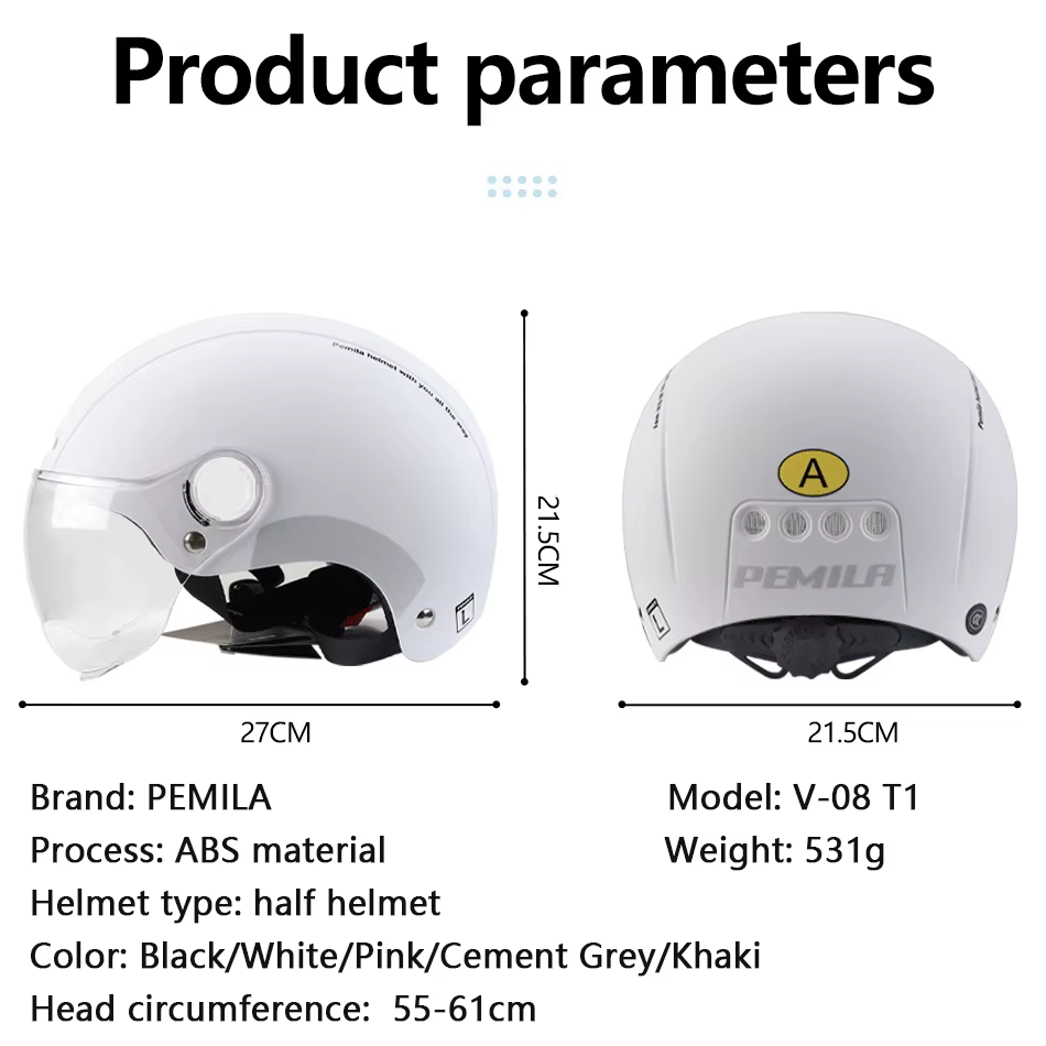 PEMILA casque de cyclisme avec lunettes lentille Protection des oreilles autocollant réfléchissant